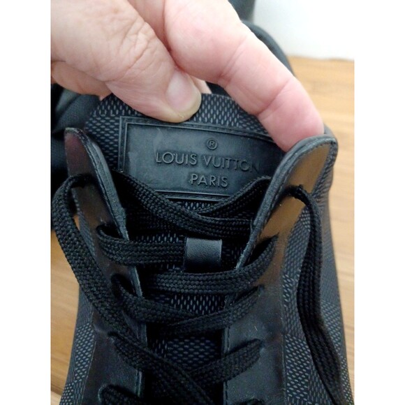 Louis Vuitton Offshore Damier Graphite Check Black Sneakers 8.5 LV or 9.5 US - Picture 9 of 16